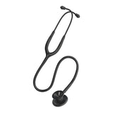 1 x RAW Customer Returns DocCheck Stethoscope Lausch - double-head chest piece, thick-walled single tube system, adjustable ear hooks, including name tag spare parts set, latex-free, 77 cm, 190 g Black Edition  - RRP €53.45