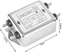 1 x RAW Customer Returns Mains filter 230V, Power Emi Filter 20A, CW4L2-20A-T, Mains filter single phase filter, EMI power filter, 115V 250V 20A 50 60Hz, Electromagnetic interference filter - RRP €17.1