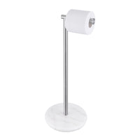 1 x RAW Customer Returns KES Floor Standing Toilet Paper Holder with White Marble Base Floor Standing Toilet Roll Holder Floor Standing Toilet Paper Roll Holder Brushed SUS304 Stainless Steel, BPH284S1-2 - RRP €38.99