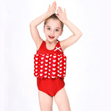 1 x RAW Customer Returns YAGATA Agata swimsuit with swimming aid girls boys float suit children swimsuit baby girl buoy suit swimsuit adjustable buoyancy swimwear buoy swimsuit, red, 140 - RRP €26.21