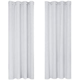 1 x RAW Customer Returns Deconovo Indoor Curtains with Rings, Modern Thermal Insulated Living Room Blackout Curtains, Pearl Grey, 140x240 CM Width x Height , 2 Panels - RRP €30.25