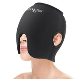 1 x RAW Customer Returns NEWGO Mask Hat Relief Cap Migraine Mask Cooling Cap Headache Relief Stretchable Headache Cold Therapy Sleep Mask, Heady Mask for Puffy Eyes Stress Relief Black  - RRP €18.14