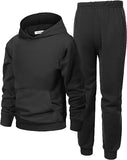 1 x RAW Customer Returns Arshiner boys tracksuit children s hoodie and jogging pants sports suit hoodie jogging suit set tracksuit for boys 7-8 years black - RRP €27.79