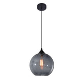 1 x RAW Customer Returns S-Cevada Simple Glass Ball Pendant Light, Industrial Vintage E27 Loft Bar Hanging Lamp, 1-Bulb Mini Globe Ceiling Light for Kitchen, Dining Room, Bedroom Grey  - RRP €49.99