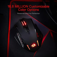 1 x RAW Customer Returns Redragon M913 Impact Elite Wireless Gaming Mouse, 16000 DPI Wired Wireless RGB Mouse with 20 Programmable Buttons, 45 Hours Battery Life and Optical Pro Sensor, 12 Side Buttons MMO Mouse - RRP €62.94