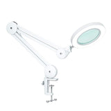 1 x RAW Customer Returns Beyamz Magnifying Lamp, Work Light - with 105mm 5 Diopter Glass Lens, Metal Clamp, Rotatable Arm, 3 Color Mode Dimmable Lights - RRP €59.99