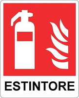 1 x RAW Customer Returns  Extinguisher sign in aluminum made in Italy - RRP €11.64