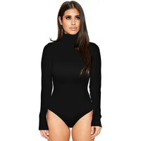 1 x RAW Customer Returns MeeQee Women s Bodysuit Long Sleeve with Turtleneck Bodysuit Stretch Elegant Jumpsuit Basic Warm Bodysuit Tops L - RRP €20.16