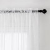 1 x RAW Customer Returns MIULEE Voile Curtain Transparent Curtain Made of Voile Plain Rod Pocket Transparent Living Room Airy Decorative Curtain for Bedroom Set of 2 200 x 140cm H x W , Rod Pocket White - RRP €23.49