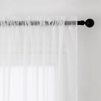 1 x RAW Customer Returns MIULEE Voile Curtain Transparent Curtain Made of Voile Plain Rod Pocket Transparent Living Room Airy Decorative Curtain for Bedroom Set of 2 200 x 140cm H x W , Rod Pocket White - RRP €24.49