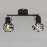 1 x RAW Customer Returns QAZQA - Modern Art Deco Spot I Spotlight I Ceiling Spotlight I Ceiling Spotlight I Spotlight I Lamp I Black Swivel and Tilt Light - Mosh 2-bulb I Living Room I Bedroom - Oblong Steel - LED gee - RRP €22.14