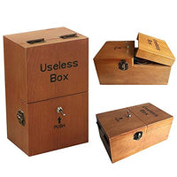 1 x RAW Customer Returns Max Offers 18 - Useless Boxes - Fully Assembled Useless Box Leave Me Alone Machine for Birthday And Party Gift Toy Game Wooden Toys for Children Useless Box  - RRP €24.46