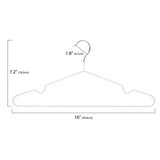 1 x RAW Customer Returns HOUSE DAY Metal Clothes Hangers, Shirt Hangers, Wire Hangers, 42 cm, Strong, Non-Slip, Space Saving, Rubberized, Heavy Duty, 40 Pack White  - RRP €34.14