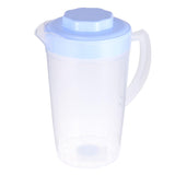 1 x Brand New BESTonZON Plastic Jug With Lid Clear Plastic Jug Water Carafe Iced T Jug Large Capacity for Water T Dairy Flat Juice Lemonade 2L Blue  - RRP €14.11