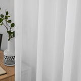 1 x RAW Customer Returns MIULEE Fresh Translucent Polyester Curtains Transparent Living Room Window Modern Curtain for Living Room Bedroom Dining Room Kitchen Living Room Esatr Room 2 Units 140 x 225 cm White - RRP €18.99