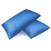 6 x Brand New Fittia Set of 2 Pillowcases of 100 Polyester Satin Like Silk in Size 50 x 75 cm with Royal Blue Color - RRP €95.88