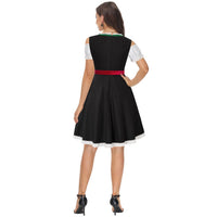 1 x RAW Customer Returns KANCY KOLE Midi Traditional Dress 3-Piece Short Sleeve Dress High Waist Traditional Costumes for Bavarian Carnival Knee-Length Dirndl Dress for Beer Festival Festive Dress Women s Dirndl Dress KCH02118-1 0XL - RRP €61.07