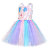 2 x Brand New FONLAM Mermaid Dress Costume for Girls Princess Dress Carnival Tutu Tulle Birthdays Party Festival 7-8 Years, Sequins  - RRP €62.52