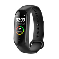 1 x RAW Customer Returns Longzhuo M4 Smart Watch for Men Women Sports Bracelet Heart Rate Blood Pressure Monitor Health Bracelet Black - RRP €16.85