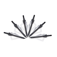 1 x RAW Customer Returns Huntingdoor Pack of 12 Hunting Tips 100 Grains Arrowhead with 3 Blades Screw-in Tips Archery Replacement Arrowheads for Carbon Arrows Fiberglass Arrows and Crossbows Black  - RRP €14.99