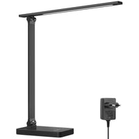 1 x RAW Customer Returns Lepro desk lamp, LED table lamp dimmable, bedside lamp 750LM 3 colors and 5 brightness levels, daylight lamp, table lamp, desk lamp for children, office, plastic, black - RRP €26.99