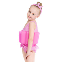 1 x RAW Customer Returns Girls Buoy Swimsuit Children Unisex Swimwear Swimming Aid Boys One Piece Swimsuit with Adjustable Buoyancy Swimming Power Swimwear Swimming Learning Training Suit Pink 3-4 Years - RRP €36.88