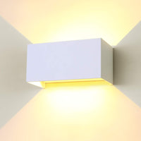 1 x RAW Customer Returns ENCOFT LED wall light indoor outdoor 24W white, outdoor light wall lamp, IP65 waterproof 3000K warm white wall lighting, up down wall lights light beam adjustable for balcony, living room, bedroom - RRP €43.86