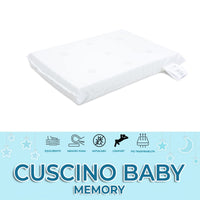 1 x RAW Customer Returns GM Baby Memory Pillow 24 x 34 cm Pillow for Ultra Breathable Memory Foam with White Pillowcase Made of 100 Cotton - For Cot, Transport, Baby Car Seat and Next to Me - RRP €20.4