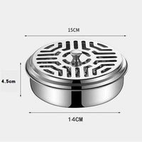 4 x Brand New Stainless steel holder for mosquito coils, 2Pcs mosquito coil holder box, mosquito coil holder with lid for home garden camping fishing travel outdoor - RRP €46.88