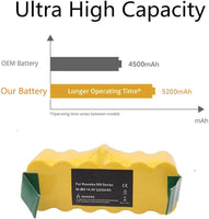1 x RAW Customer Returns VANTTECH 14.4V 5200mAh NI-MH Vacuum Cleaner Replacement for iRobot Roomba 500 600 700 800 Series R3 80501 4419696 Scooba 450 iRobot Vacuum - RRP €30.24
