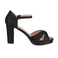 1 x RAW Customer Returns Elara Women s Heeled Shoe Open Toe Sandal Chunkyrayan 8173-GL-Black-39 - RRP €34.99