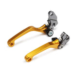 1 x RAW Customer Returns JFG RACING Motorcycle Brake Clutch Levers CNC Folding Pin for RM85 2005-2019 RM125 RM250 2004-2008 YZ80 YZ85 2001-2014 Motocross Gold - RRP €30.99