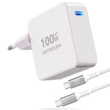 1 x RAW Customer Returns ANTWELON 100W USB C Charger GAN Power Adapter Type C for MacBook Pro 16 15 14 inch, MacBook Air, iPad Pro, Galaxy S24 S23, Dell XPS, HP, Lenovo Thinkpad Yoga, Laptop, Tablet - RRP €35.99