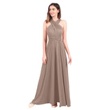 1 x RAW Customer Returns Evening Dress Long Women Elegant Backless Multiway Bandage Wrap Dress Festive Wedding Dress Bridal Dress Bridesmaid Dresses Cocktail Dress Christmas New Year s Eve Party Dress Ball Gown Light Brown L - RRP €42.99