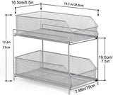 1 x RAW Customer Returns Shinoske Cabinet Storage Shelf, Kitchen Under Sink Organizer, with 2 Sliding Drawers, for Kitchen Office Bathroom, Silver - RRP €24.19