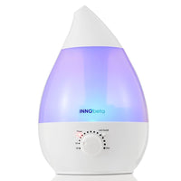 1 x RAW Customer Returns INNObeta Waterdrop 2.0 Ultrasonic 2.4L Humidifier Cool Mist with Filter for Babies, Children, Quiet, Automatic Shut-off, 7-Color LED Lights - RRP €39.99