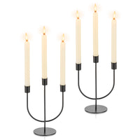 13 x Brand New Romadedi Candle Holder Black Candlestick 3 Branches - Modern Candle Holder Candelabra with 3 Arms for Centerpiece Wedding Decoration Candle Holder for Home Decor Birthday Christmas Fireplace Halloween - RRP €273.26