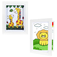 1 x RAW Customer Returns Scholar Tree Kids Art Frames, Picture Frames for Kids, A4 Children s Artwork, Wooden Frame for More Than 50 Pictures, for Displaying or Hanging Your Kids Artwork White, 2 Pack  - RRP €29.99