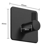 1 x Brand New Voarge Self-Adhesive Towel Hooks, 304 Stainless Steel Wall Hooks, Coat Hooks, Towel Holder Hooks for Bathroom and Kitchen, No Drilling, Black, 5 Stainless Steel Towel Hooks 5 Transparent Hooks - RRP €24.0