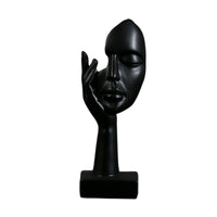 1 x RAW Customer Returns Baoblaze Creative Women Face Statue, Face Art Statue Abstract Characters, Modern European Art Decor, Resin Abstract Face Statue for Home Office Library Decor, Black - RRP €15.62