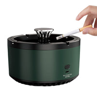 1 x RAW Customer Returns Ashtray Air Purifier, Smokeless Ashtray, Removable Smokeless Ashtray Air Purifier, USB Rechargeable Ashtray for Home Office Outdoor Dark Green  - RRP €23.1