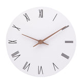 1 x RAW Customer Returns ACCSHINE MDF Wooden Wall Clock Without Ticking Noise Silent Modern 30cm Quartz Large Battery Operated Wall Clock Easy to Read for Room Home Kitchen Bedroom Office School White Roman Numerals  - RRP €21.58