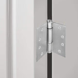 1 x RAW Customer Returns MOUNTAIN ARK Door hinge automatic closing door hinge 201 stainless steel 2 pieces 100x100mm, adjustable tension spring hinge 305 degree opening angle one pair load capacity 30kg surface brushed - RRP €20.99