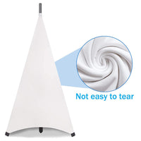 1 x RAW Customer Returns RONGKUN Universal Speaker Stand Cover with 360 Degree Coverage, DJ Tripod Scrim Speaker Tripod Scrim Cover for Speakers Lighting with Free Travel Pouch Two Pack-White  - RRP €28.43