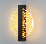 1 x RAW Customer Returns Comely Wall Lamp LED Indoor Modern, Creative Black Round 12W 1500LM Wall Light with Gold Foil, Wall Lighting LED Indoor for Living Room, Bedroom, Stairwell, Hallway, Warm White 3000K - RRP €27.72