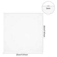 1 x RAW Customer Returns BENECREAT 2 PCS Silicone Plate White Silicone Sheet 200x200x2mm High Temperature Resistant Gasket Board, Used for Making Gaskets and Seals - RRP €12.49