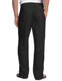 1 x RAW Customer Returns COOFANDY Linen Trousers Men s Summer Trousers with Drawstring Casual Men s Trousers Beach Trousers Cotton Trousers Leisure Trousers Lightweight Men s Trousers Long Loose Fit Black S - RRP €31.25