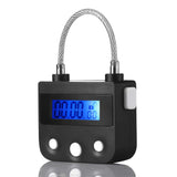 1 x RAW Customer Returns Time lock with timer, Amusingtao liquid crystal time lock alternative kitchen container, USB charging, electronic smart setting time for bad habits, gym, black - RRP €31.05