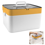 1 x RAW Customer Returns Kleemeiero Storage Boxes with Lid Medicine Cabinet Large Double Layer First Aid Box Medicine Cabinet Medicine Box Large Medicine Case Medicine Cabinet Box with Carry Handle 28.5 x 21 x 21 cm Yellow  - RRP €25.19