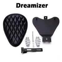 1 x RAW Customer Returns DREAMIZER Motorcycle Bobber Seat, Motorcycle Solo Seat With Spring Mount Base Plate For Sportster Forty Eight 48 XL883 1200 Chopper Custom - RRP €67.99